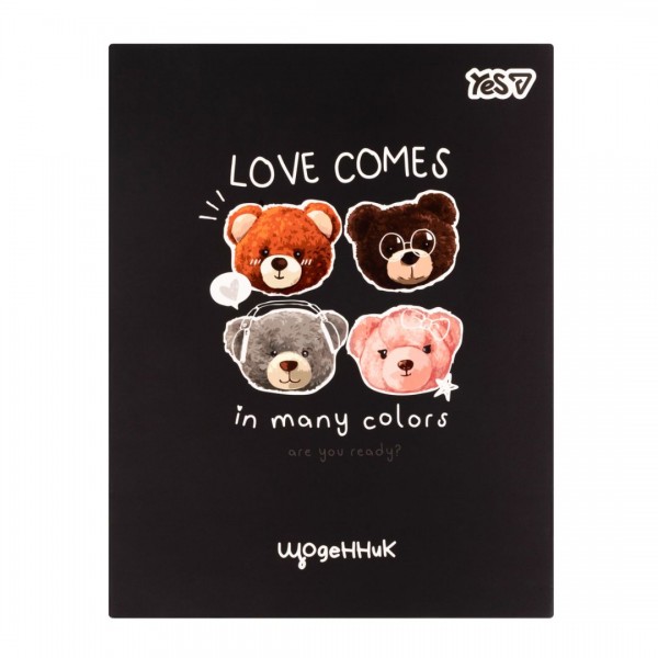 259560 Щоденник шкільний Yes Bear Love інтегральний, A5, 40 аркушів