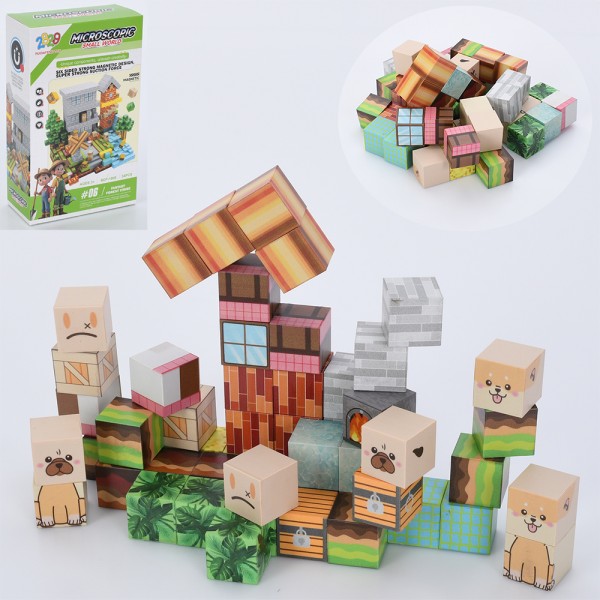 246516 Конструктор RDF-1008 магнітний, ферма, куб 2см, 54дет, кор, 15-25-7см