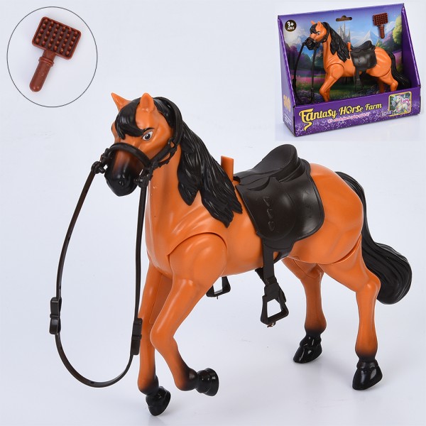 246481 Конячка 3212A 18см,звук, рухливі ноги та хвіст (механіч), гребінець, бат(табл), в кор.,23-18.5-6,5см