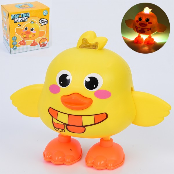 246532 Музична іграшка 9910 каченя, 16см, муз., світло,танцює, бат.,кор., 16,5-16,5-12,5см