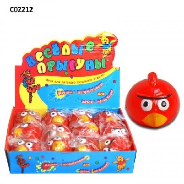 195846 Стрибунець-лизун C02212 "Angry Birds" 12шт в уп.