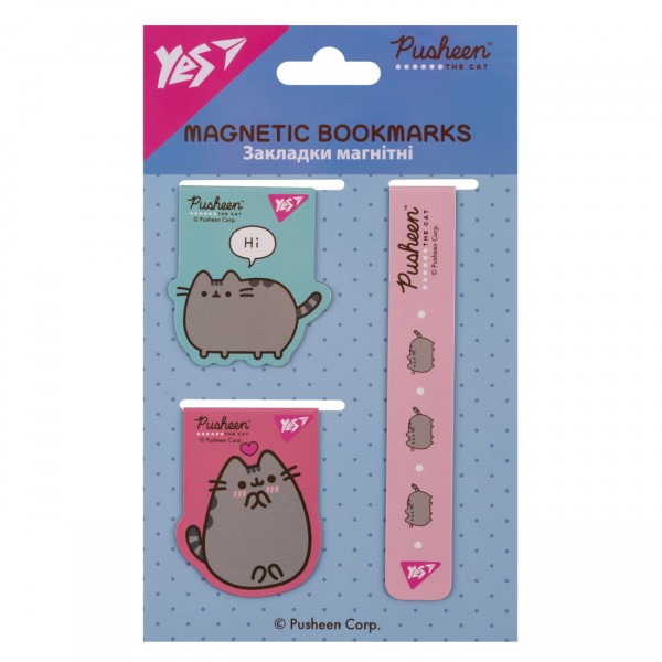 223938 Закладки магнітні Yes "Pusheen", 3 шт