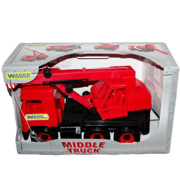 54504 Авто "Middle truck" кран (червоний) в коробці