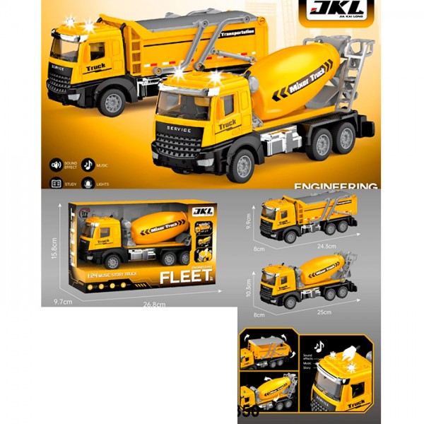 241901 Спецтехніка D24113 1:24,інерц.,2види(бетонозмішувач,самоскид),муз.,світло,бат(табл.),кор.,27-16-9,5с