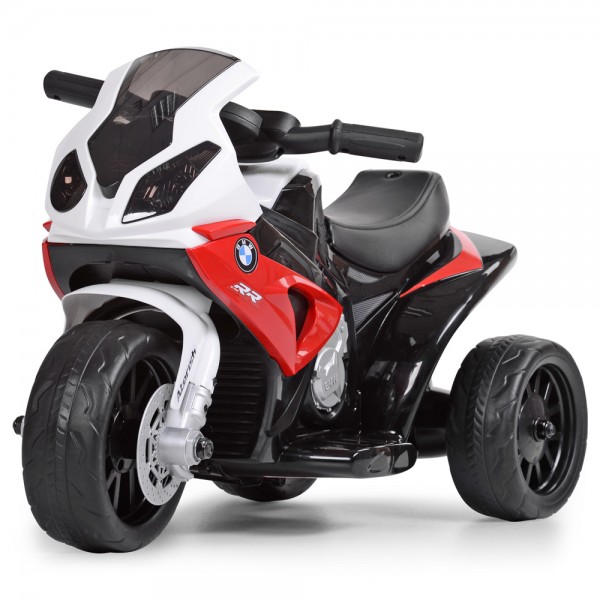 50295 Мотоцикл JT5188L-3 1 мотор 6V, акум. 6V4A, муз., шкіряне сидіння, червоно-білий, 69-35-44 см.