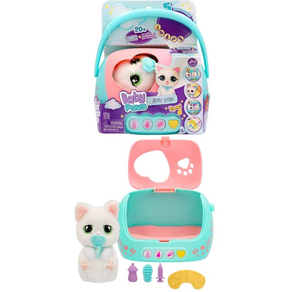 262110 Інтерактивний ігровий набір BABY PAWS серії "Just Born" – КОШЕНЯ (з аксес.)