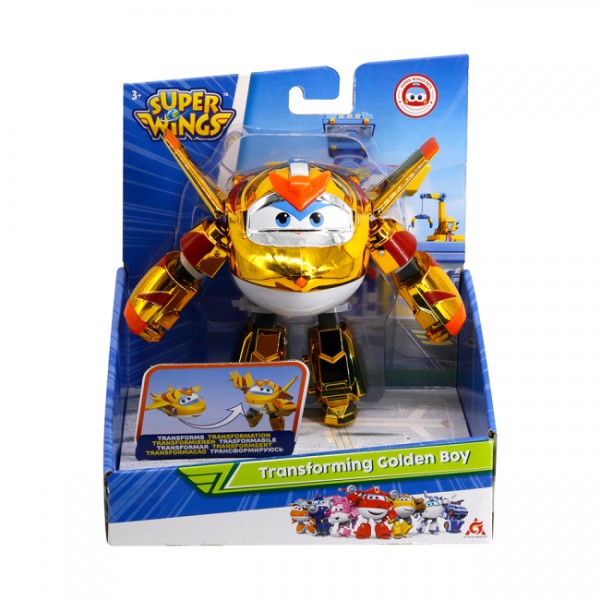 184523 Ігрова фігурка-трансформер Super Wings Transforming Золотий Хлопчик (Golden Boy)