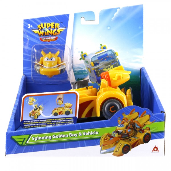 173535 Ігровий набір Super Wings Spinning Vehicle Золотий Хлопчик (Golden Boy)