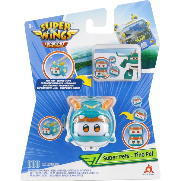 184527 Ігрова фігурка Super Wings Super Pet Тіно улюбленець (Tino pet), світло