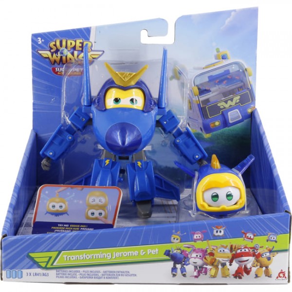 173541 Ігровий набір Super Wings Transforming Джером і улюбленець (Jerome & Pet)