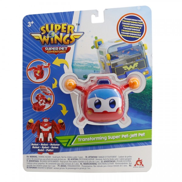 184529 Ігрова фігурка-трансформер Super Wings Transforming Super Pet Джером улюбленець (Jerome pet)