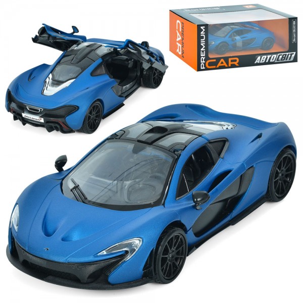 157906 Машина AP-1939 АвтоСвіт, 1:24, McLaren P1, мет., відчин. двері, гум. колеса, кор., 24,5-10,5-11 см.