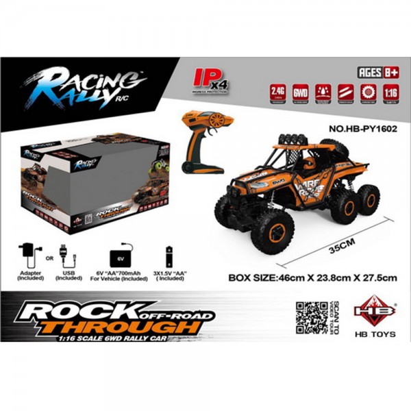 129736 Джип HB "RACING RALLY" Rock Through HB-PY1602 радіокер.2,4G, акум., 1:16