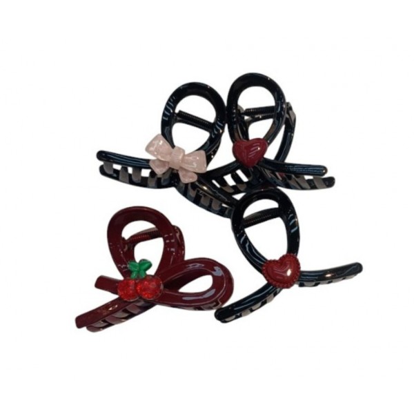 227723 Аксесуари для волосся FG241025017 заколка-краб, мікс видів, лист, кул., 10-8-4 см.