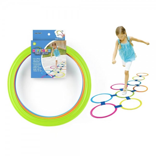 263219 Набiр спортивний 80874 Класики,Hopscotch Ring Game,кільця 27см10шт.в карт.обгортці,27-31,5-5,5см