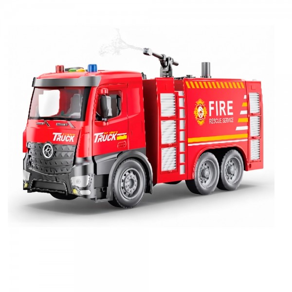 263060 Пожежна машина RJ5570-2 інерція,30см,1:14,відчин.двері,звук,світ,бризкає водою,бат.кор.35-20-12см