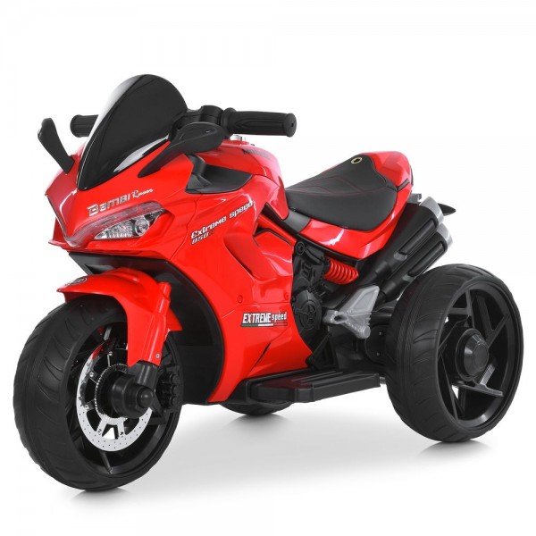 244710 Мотоцикл M 6266EL-3 1*12V4,5AH, 2*35W, BLUETOOTH, USB, TF, EVA, музика, світло, шкіра, червоний
