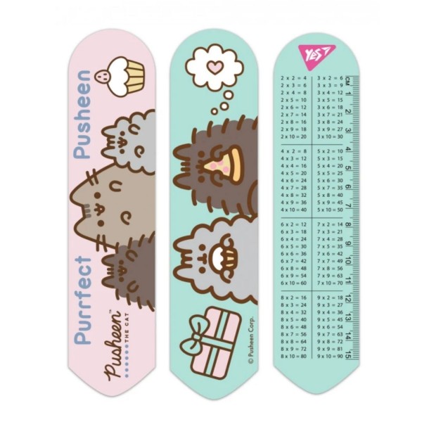 253659 Закладка 2D Yes "Pusheen", рожево-зелений