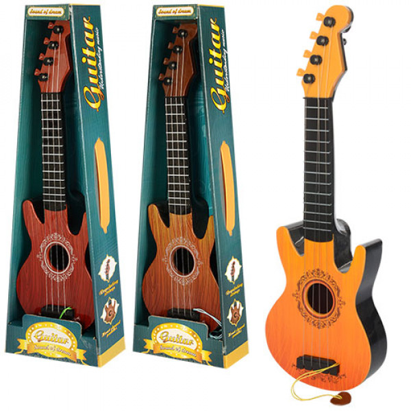 461 Гітара S-B24 (72шт) 43см, 4 струни, медіатор, 3 види, в кор-ке, 49-17-5,5см.