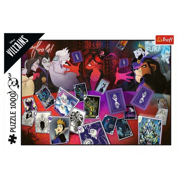 182115 Пазли Trefl 10719 Disney Villains: Тільки хороші карти, 1000 дет.