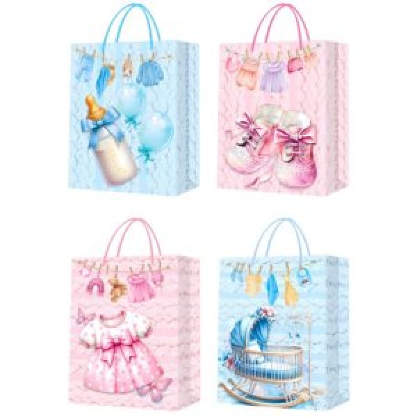 263136 Пакет подарунковий паперовий M "Little Closet" 26*32*12см