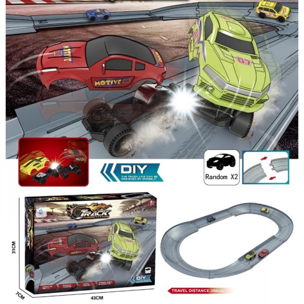 246425 Трек 679-115B 113,8-69,3см,машина 2шт (інерція, 7,5см, знімний корпус), в кор., 43-31-7см