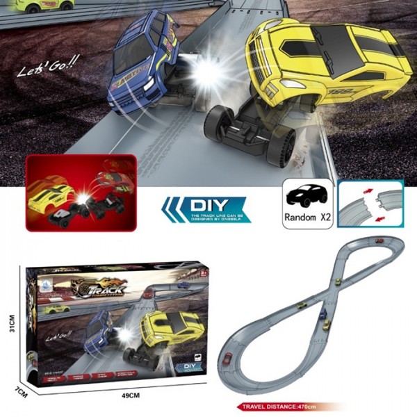 246426 Трек 679-115C 190-63см, машина 2шт (інерція, 7,5см, знімний корпус), в кор., 49-31-7см