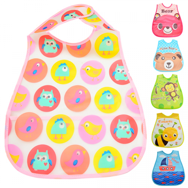 52315 Слинявчик дитячий ПВХ на кнопках 40*27 см R83687 (1200шт)