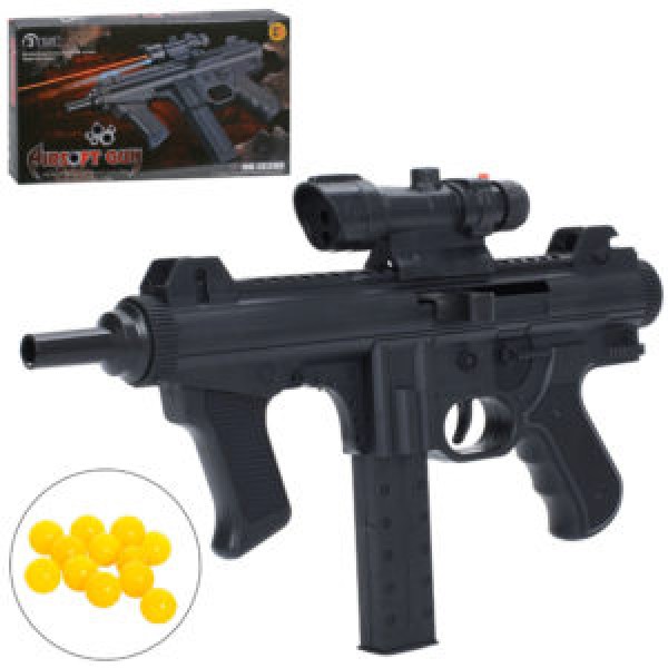 249419 Автомат 1238B  пластикові кулі, лазер, на бат(табл), в кор-ці, 31-18-5см