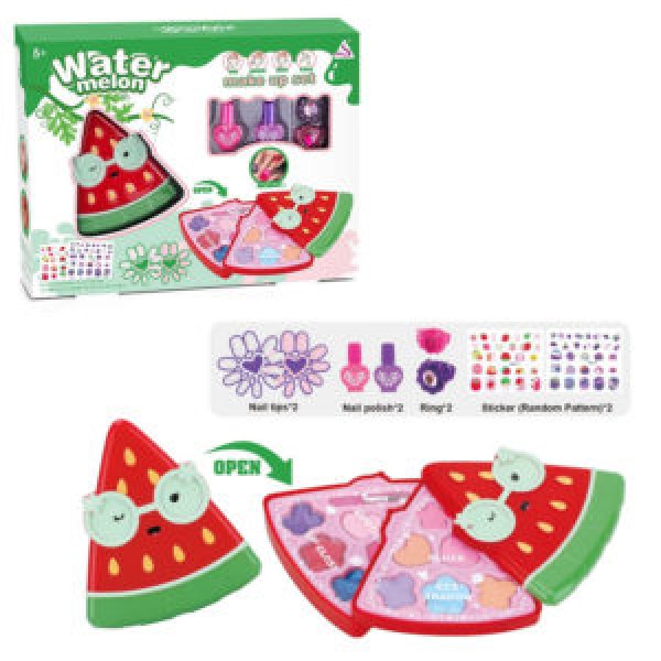 249406 Косметика JYN-205 кавун,2 яруси,тіні,набір для манік.лак2шт,наліп,накл.нігті.кабл.2шт.кор.32,5-25-6с