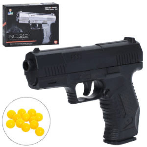 249425 Пістолет 312 пластикові кулі, в кор-ці, 15,5-12,5-3см