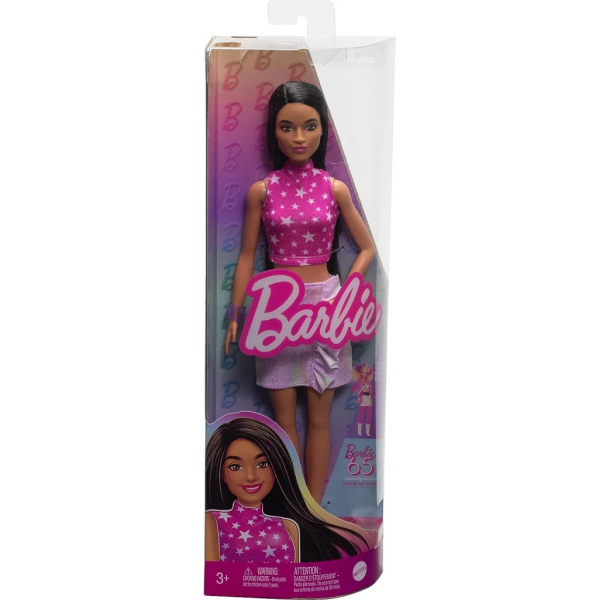 164462 Лялька Barbie "Модниця" в рожевому топі з зірковим принтом