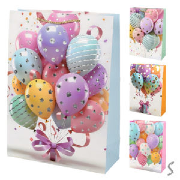252318 Пакет подарунковий паперовий L "Balloons" 30*41.5*12см R98343-L