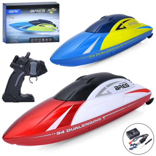 219207 Катер 4D-S4 радіокер. 2,4G, акум., USB,  світло, кор., 28-21,5-7,5 см.