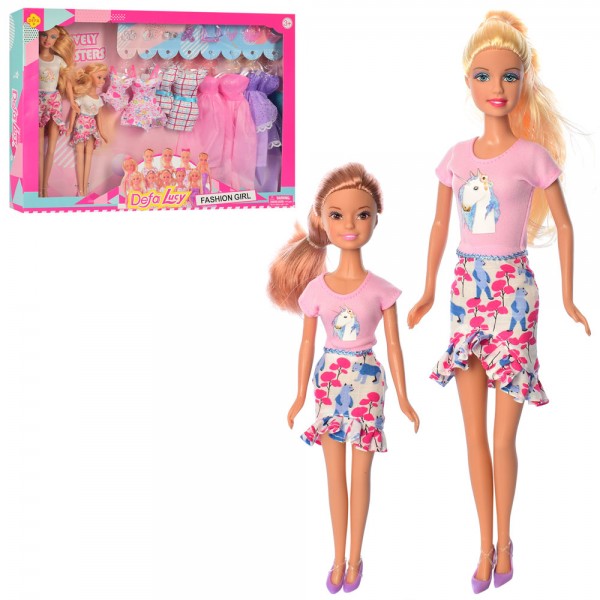 97498 Лялька з вбранням DEFA 8447-BF донька, сукні 8 шт., аксес., 2 види, кор., 46,5-32-6 см.
