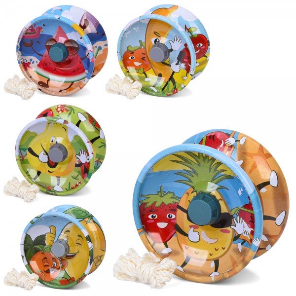 244388 Йо-йо MR 1563 метал, 6см, 5 видів, у пакеті, 11-11-3см