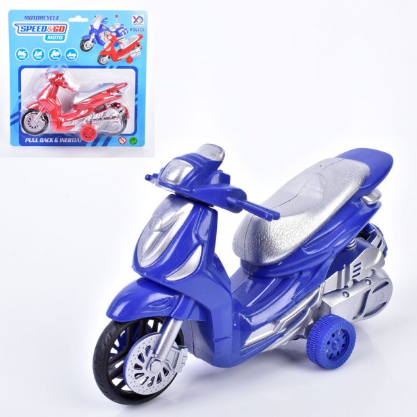 244394 Мотоцикл XD67A інерц, 16см, 2 кольори, на листі, 21-21-8см