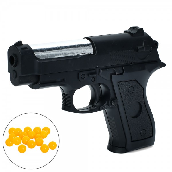 244391 Пістолет 389 13см, пластикові кулі, у пакеті, 13-16-3см