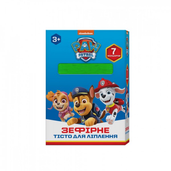 150385 Зефірне тісто для ліплення. Набір із 7 кольорів по 6 г. TM "PAW Patrol" (синій дизайн)