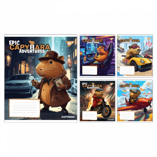 236728 А5/12 лін. Yes Epic Capybara, зошит учнівський шкільний