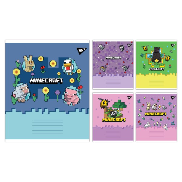 236734 А5/18 лін. Yes Minecraft Spring, зошит учнівський шкільний