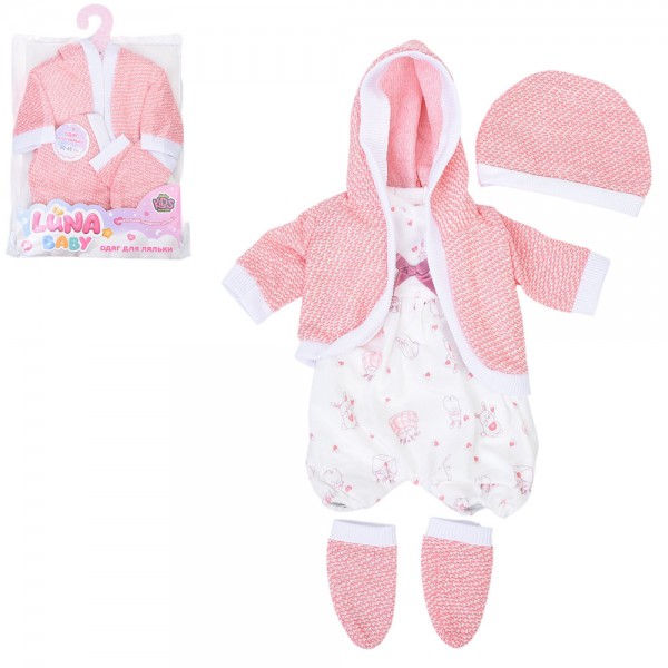 245782 Вбрання для ляльки AKG-0027 (120шт) для ляльки 40-45см, у пакеті, 21-31-2см