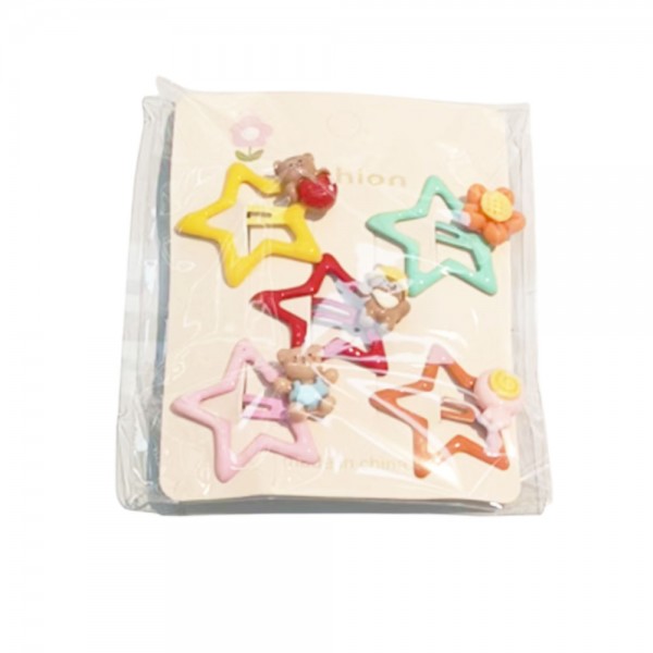 227765 Набір заколок FG241025011 набір 5шт., зірка+фігурка, мікс видів, лист, кул., 7,5-10-0,5 см.