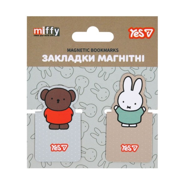 253661 Закладки магнітні Yes "Miffy", висікання, 2 шт