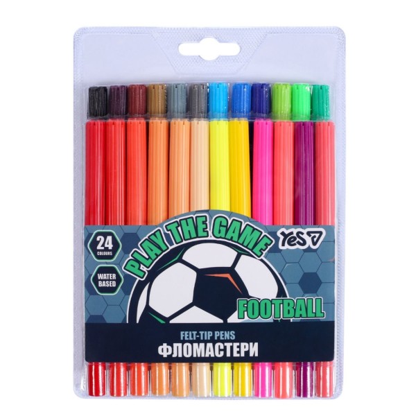 253657 Фломастери Yes 24 кольори "Football"