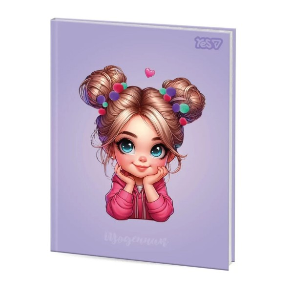 253683 Щоденник шкільний Yes Cute Girl твердий, A5, 40 аркушів