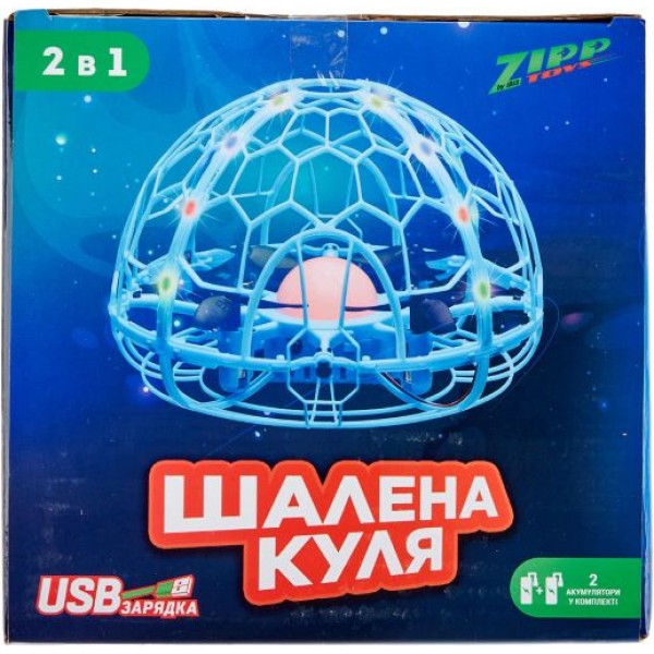 184854 Квадрокоптер ZIPP Toys Божевільний куля з додатковим акумулятором к:блакитний