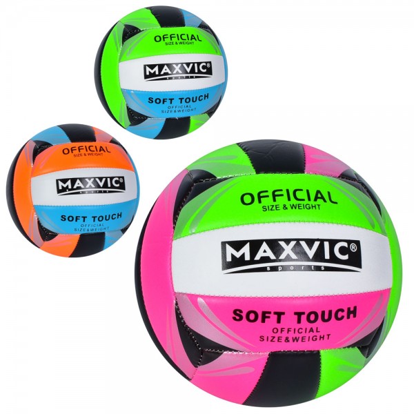 153524 М'яч волейбольний MS 3632 офіційний розмір, ПВХ, 260-270г, 3 кольори, кул.