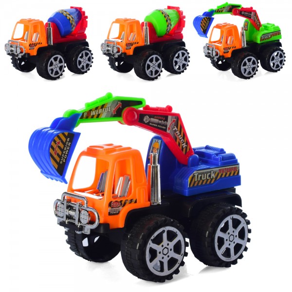 126992 Будтехніка 2375-10 інерц., рухомі дет., 2 види/мікс кольорів, кул., 16-12-9,5см.