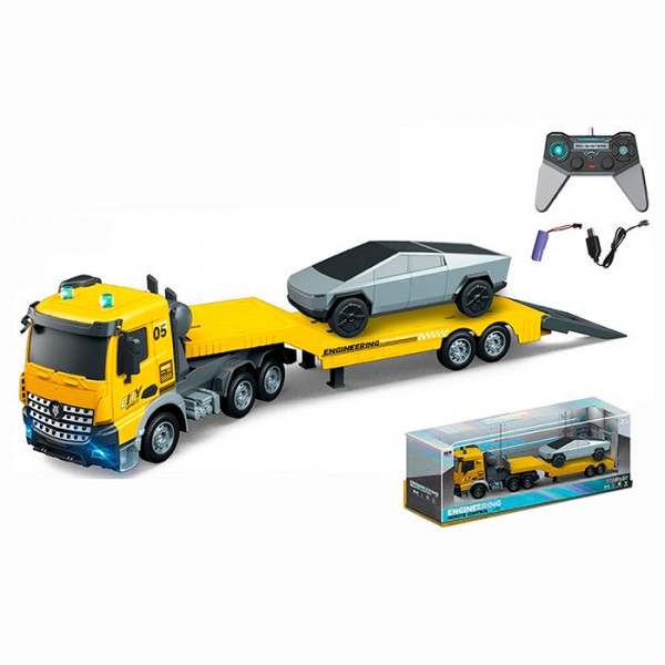 259437 Трейлер YJ-132-9 акум, 69см, 1:12, машина 24,5см(акум), світло,  в комплекті один акум,USBзарядне